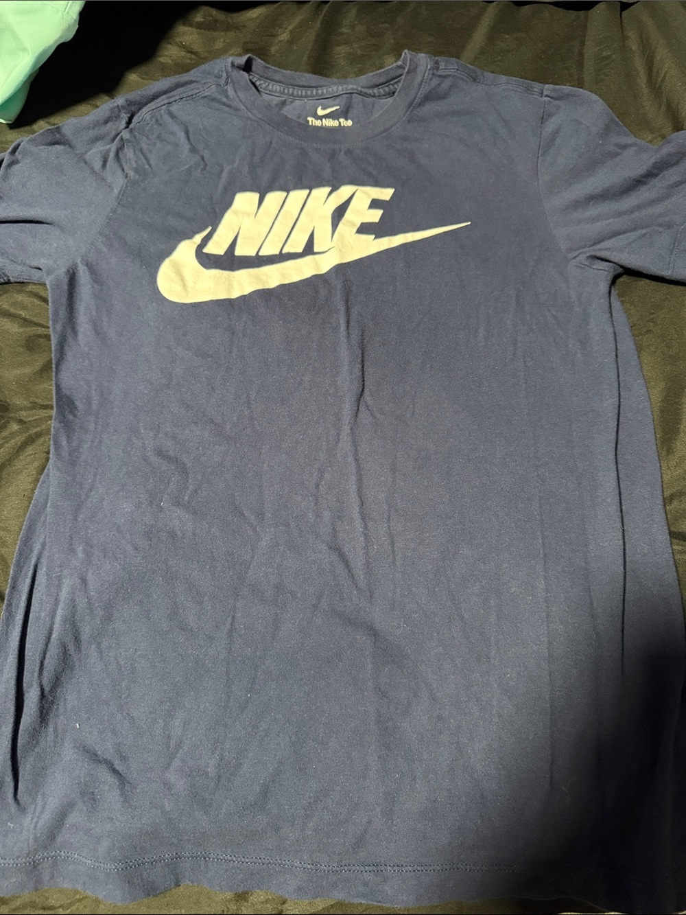 Nike Men’s Navy T-Shirt with White Logo